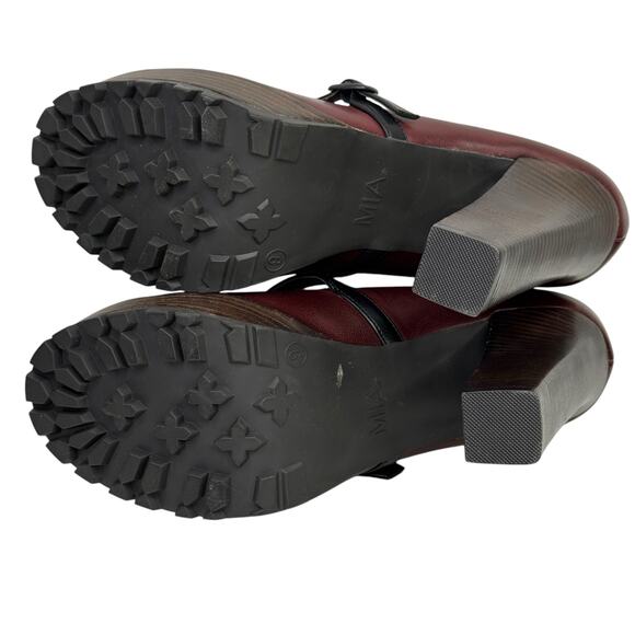 MIA Women's Chunky Retro Mary Jane Hawthorn Platform Pump SZ 9 Pin Up Shoes Heel - Picture 8 of 9